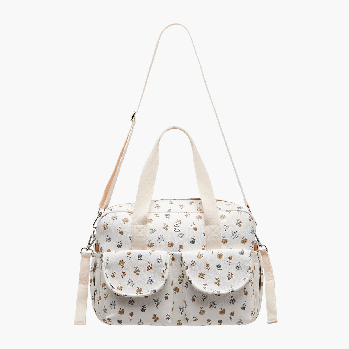 Giggles Floral Print Diaper Bag with Changing Mat