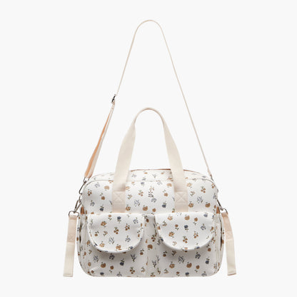 Giggles Floral Print Diaper Bag with Changing Mat