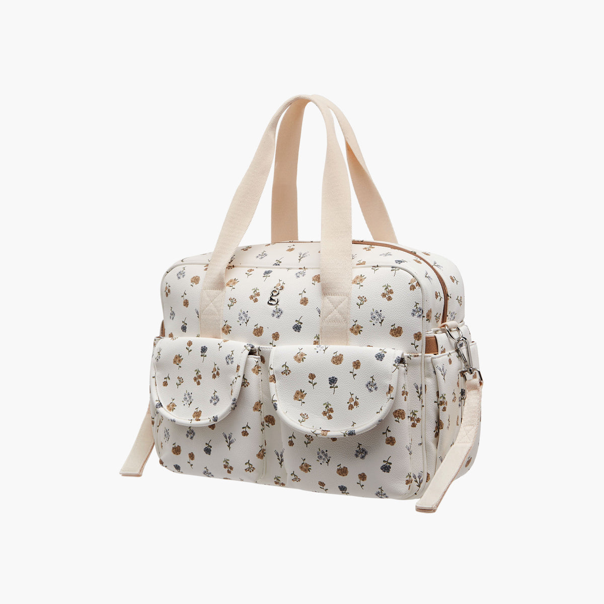 Giggles Floral Print Diaper Bag with Changing Mat