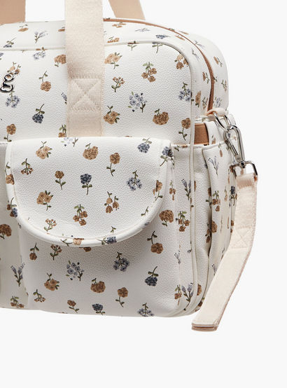 Giggles Floral Print Diaper Bag with Changing Mat-baby-gear-diaperbags-image-7