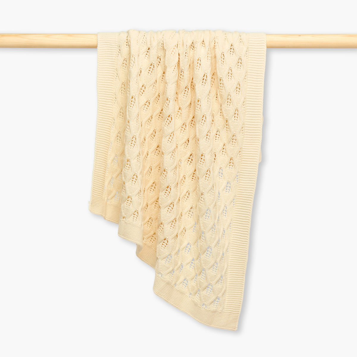 Giggles Receiving Blanket with Knitted Texture, 100x80 cm