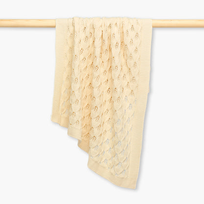 Giggles Receiving Blanket with Knitted Texture, 100x80 cm