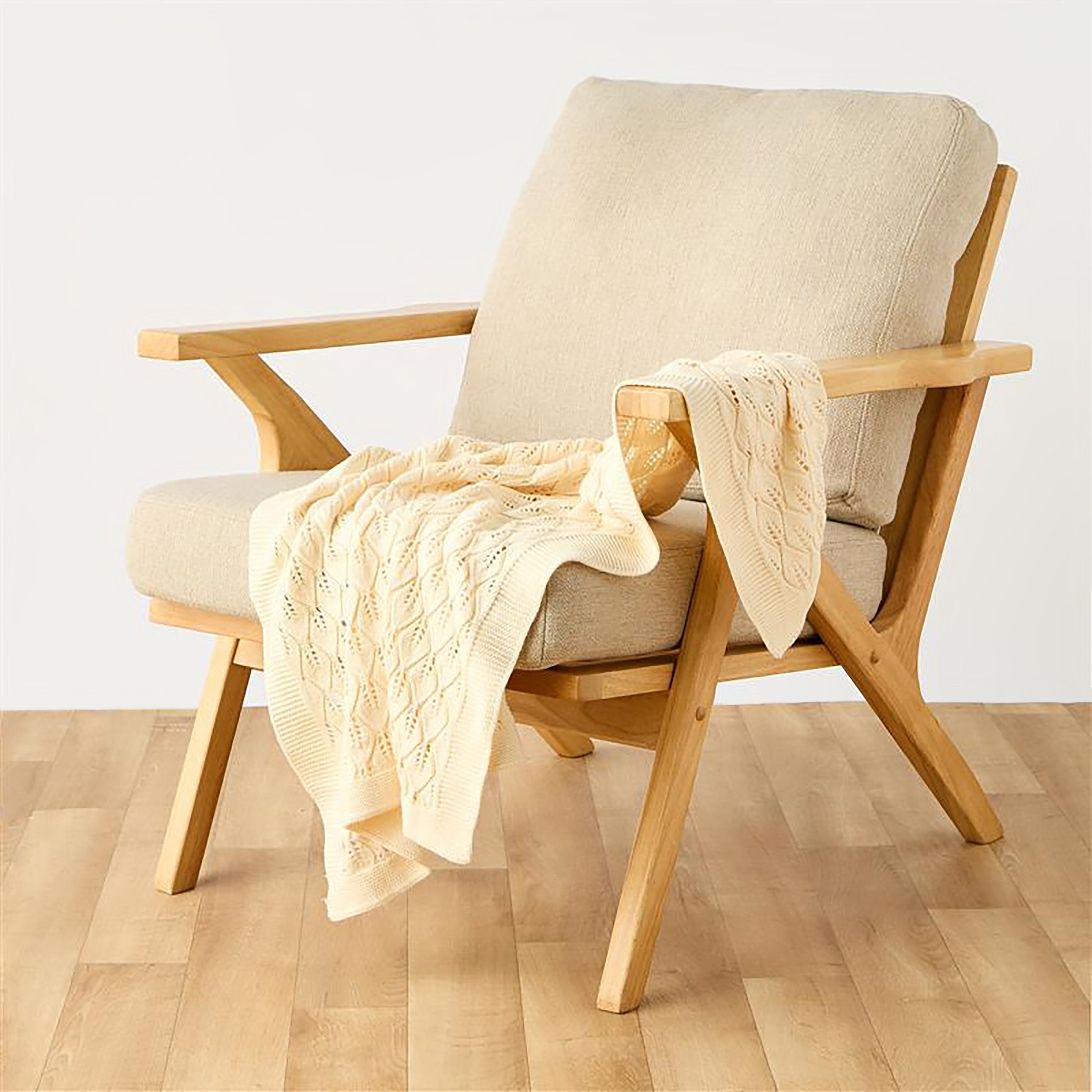 Giggles Receiving Blanket with Knitted Texture, 100x80 cm