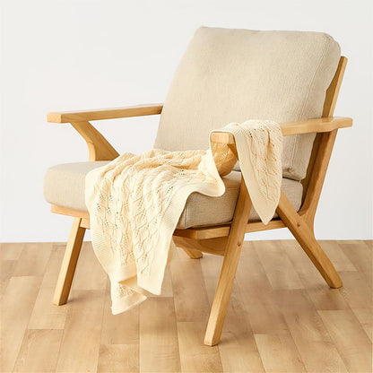 Giggles Receiving Blanket with Knitted Texture, 100x80 cm