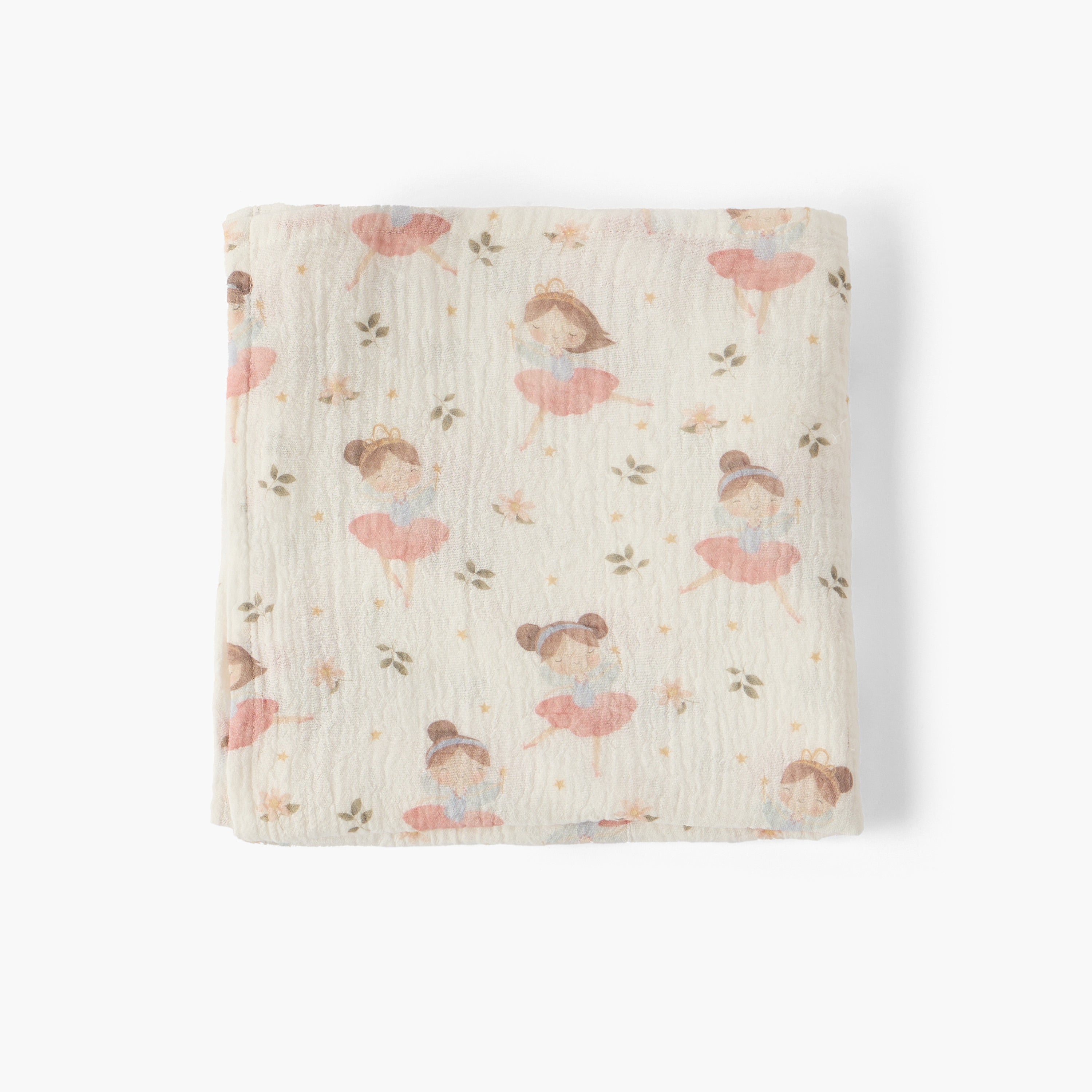 Juniors Baby Swaddle with Ballerina Print, 100x100 cm