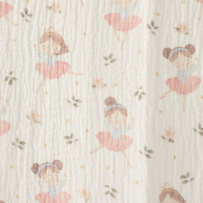 Juniors Baby Swaddle with Ballerina Print, 100x100 cm