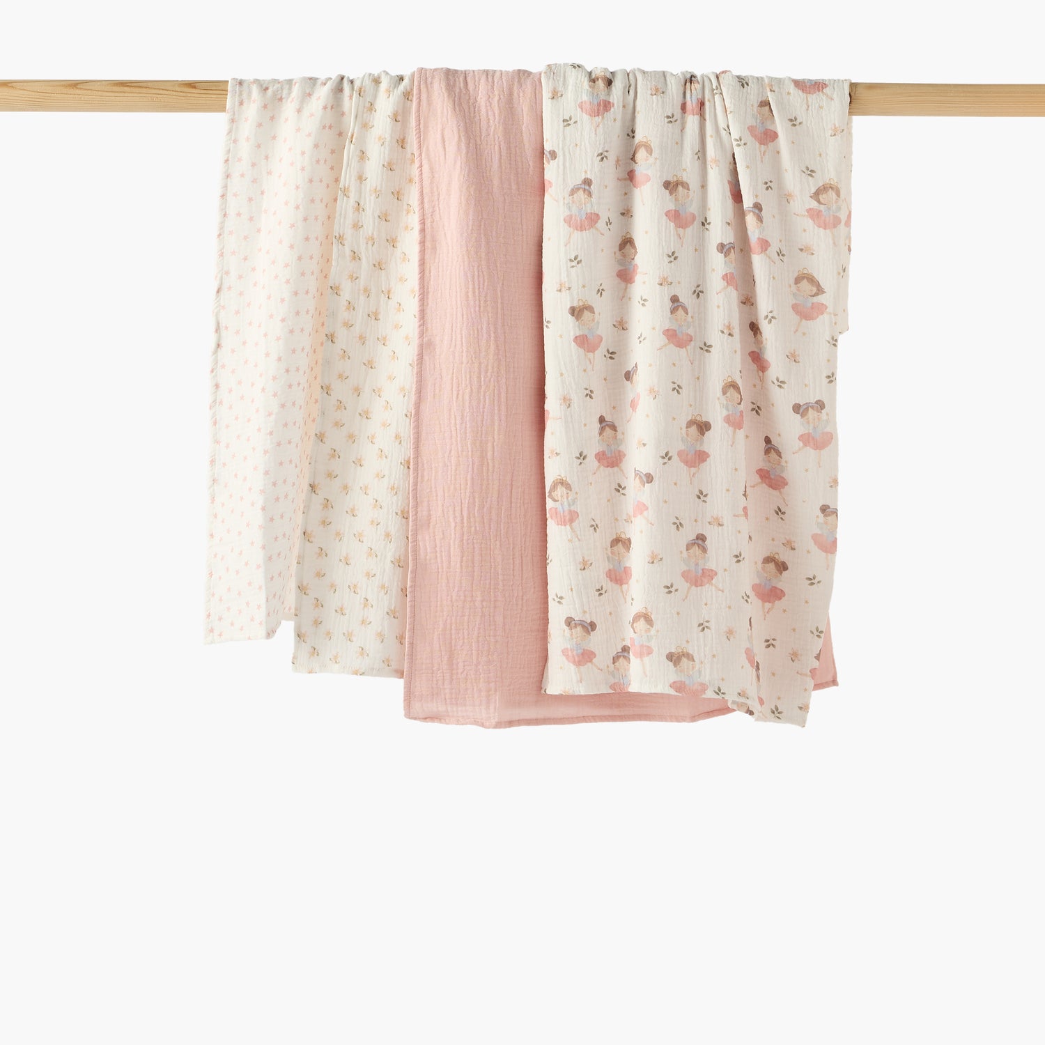 Pack of 4 Juniors Baby Swaddle with Assorted Print, 100x100 cm