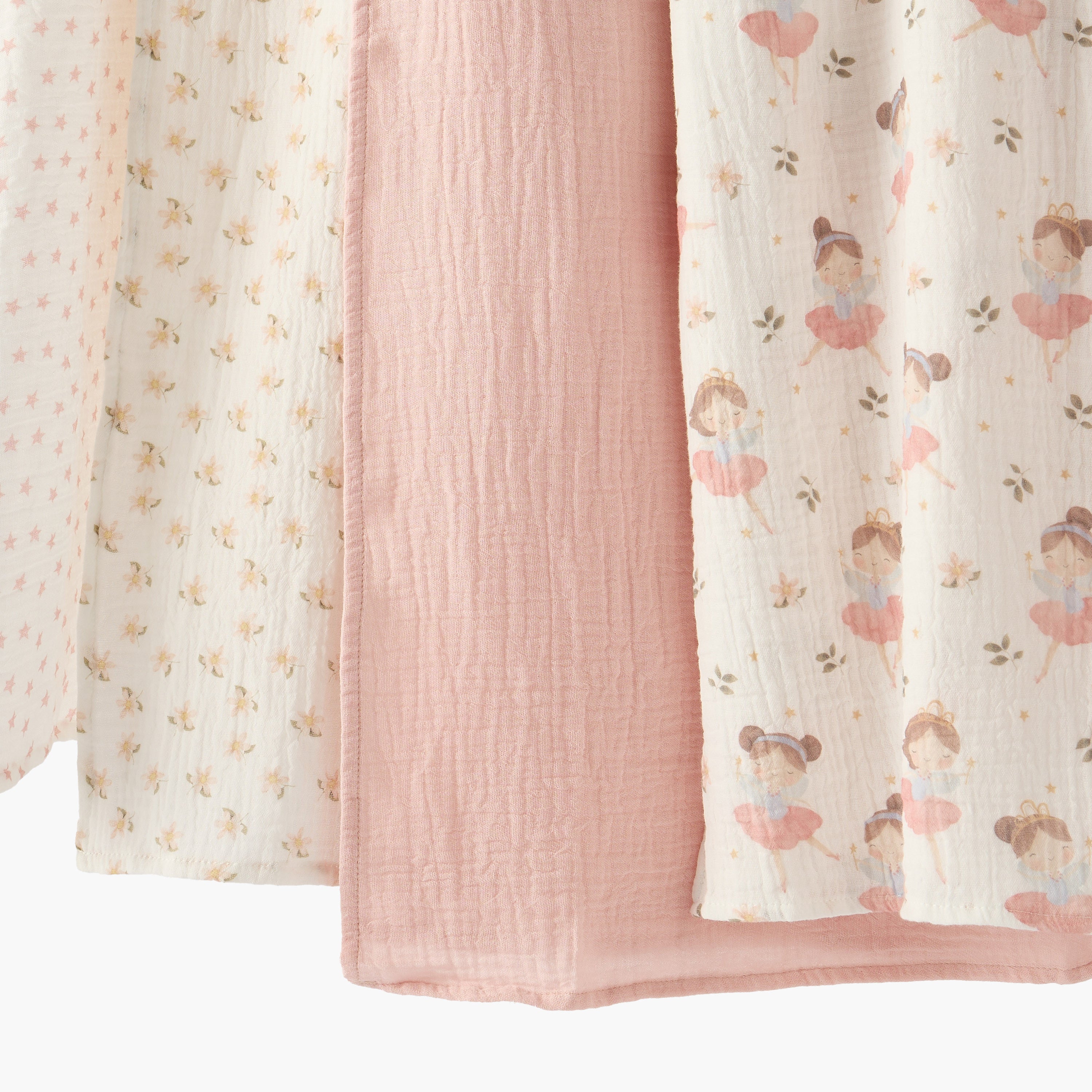 Pack of 4 Juniors Baby Swaddle with Assorted Print, 100x100 cm