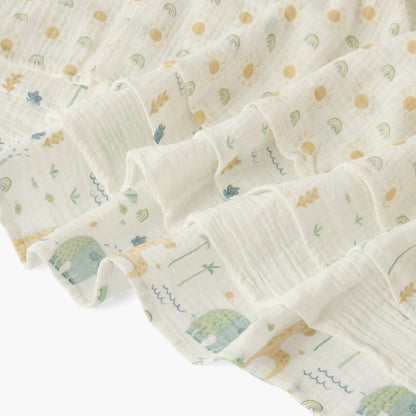 Pack of 4 Juniors Baby Swaddle with Assorted Print, 100x100 cm