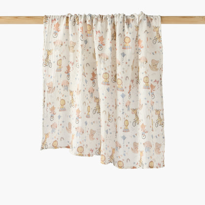 Juniors Baby Swaddle with Ballerina Print, 100x100 cm