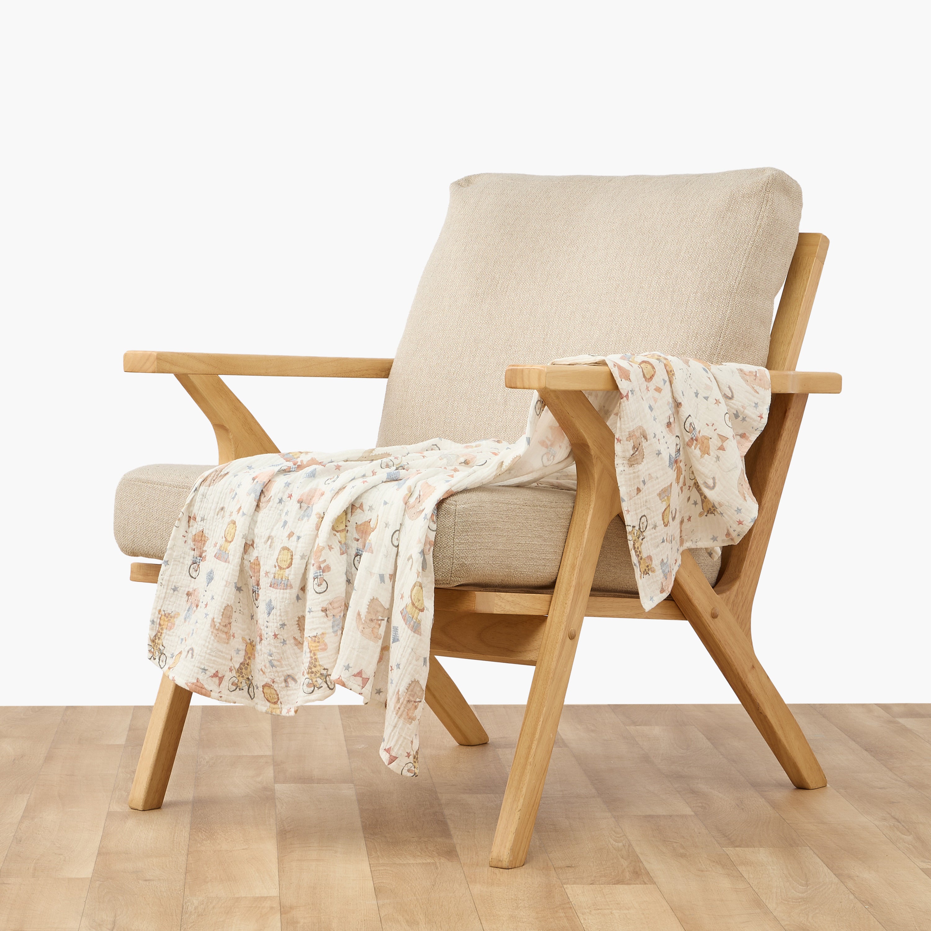 Juniors Baby Swaddle with Ballerina Print, 100x100 cm