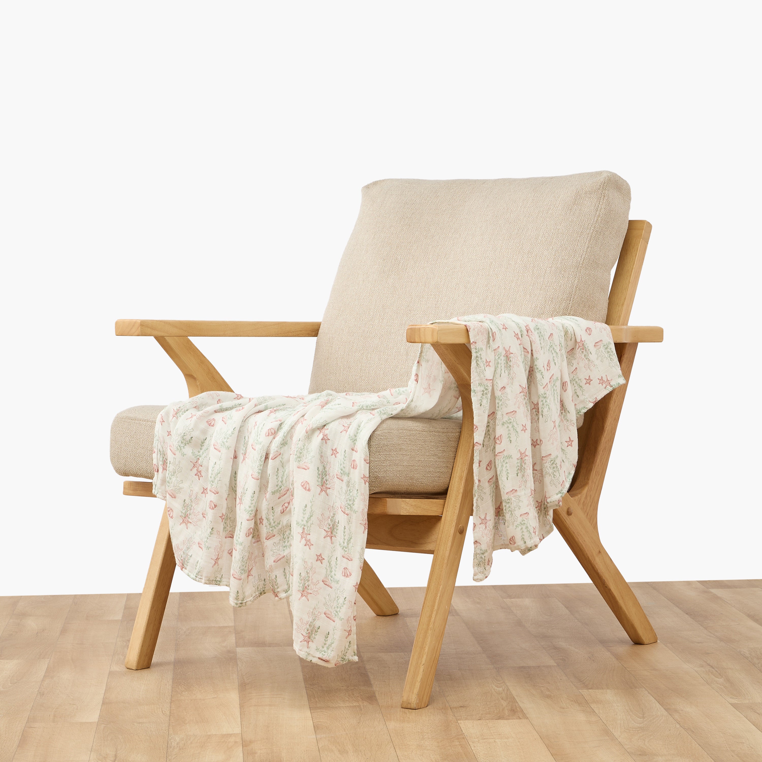 Pack of 3 Juniors Baby Swaddle with Print, 120x120 cm