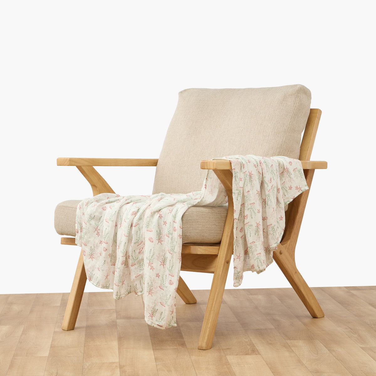 Pack of 3 Juniors Baby Swaddle with Print, 120x120 cm