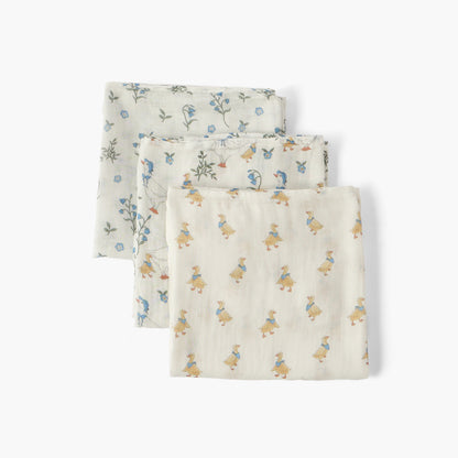 Pack of 3 Juniors Baby Swaddle with Print, 120x120 cm