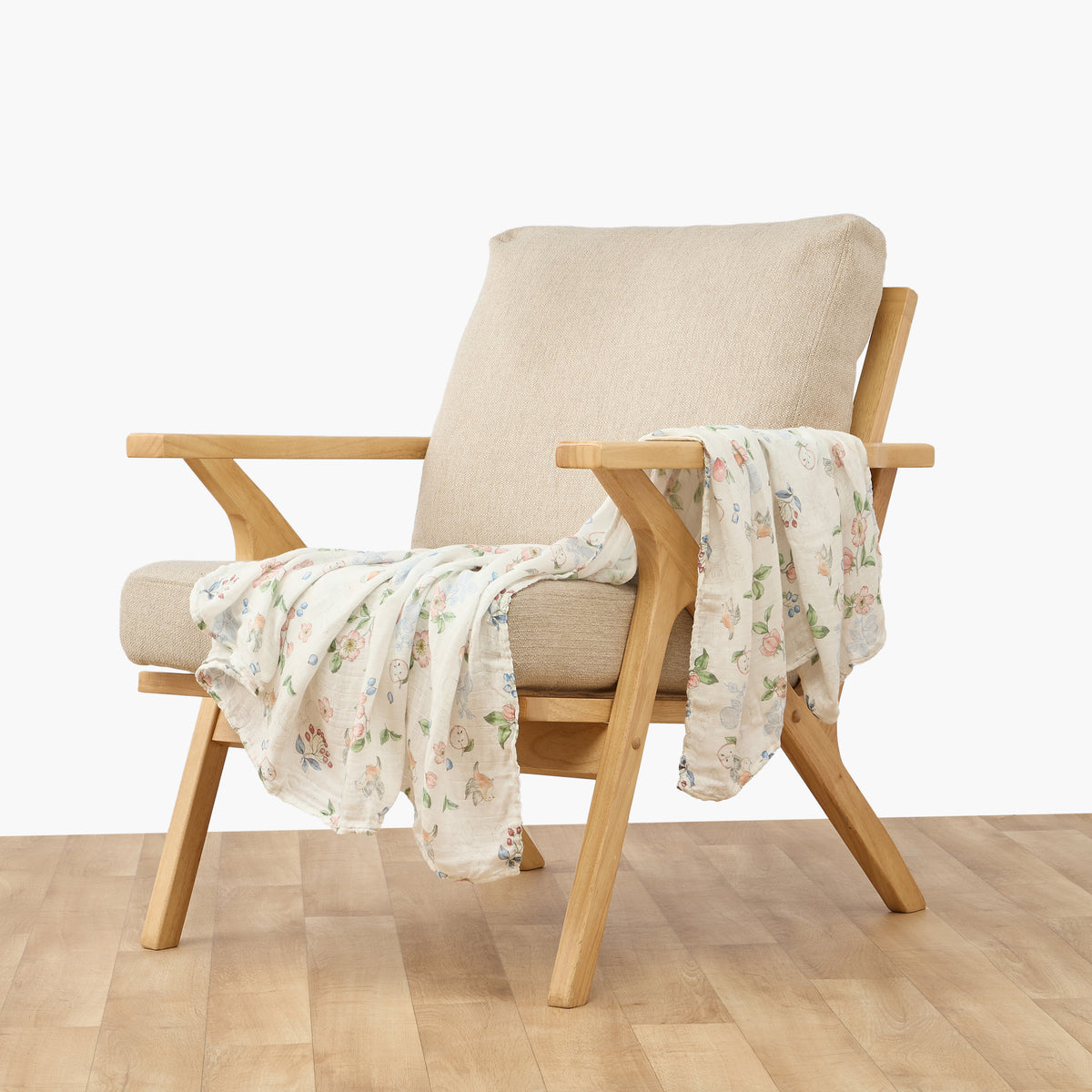 Pack of 3 Juniors Baby Swaddle with Print, 120x120 cm