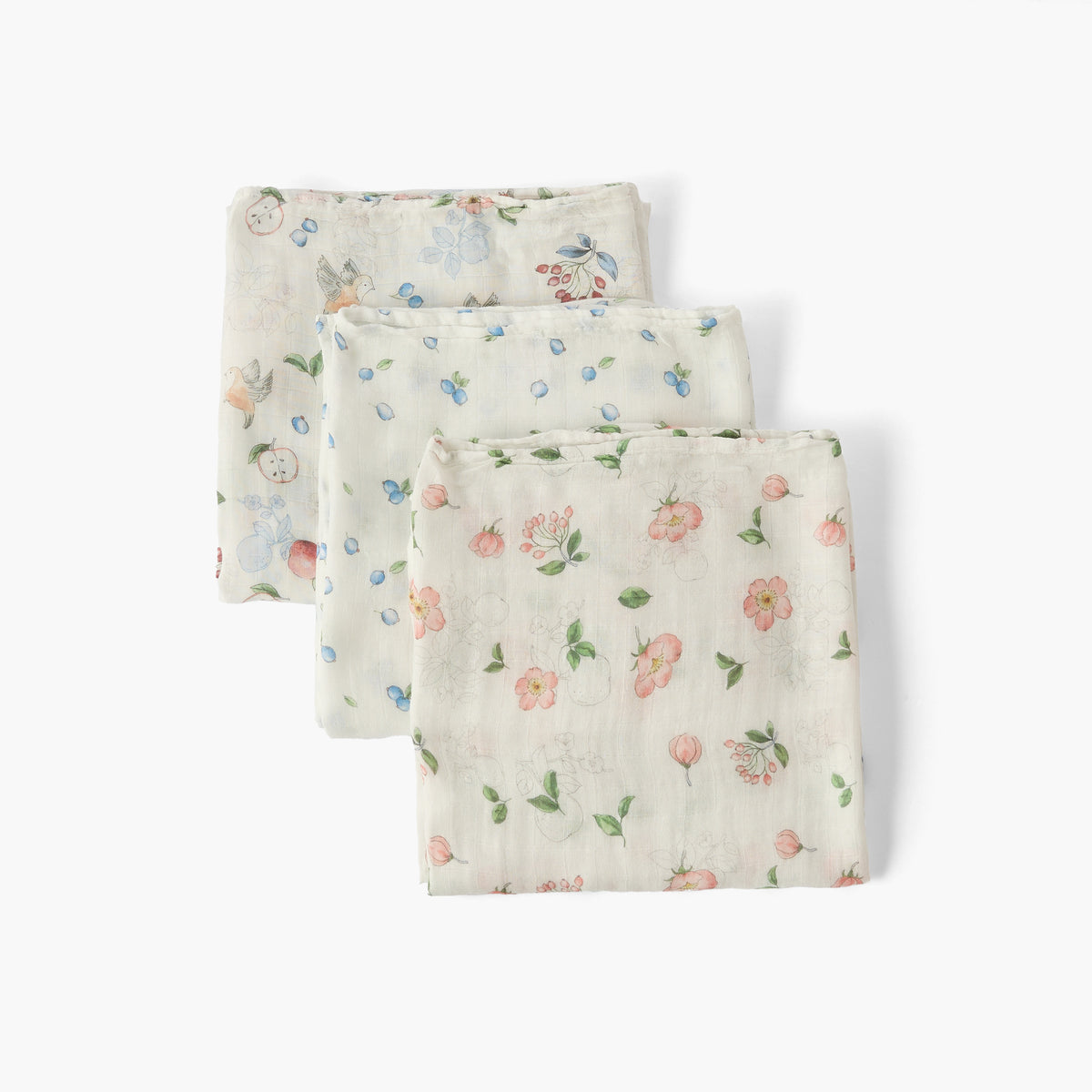 Pack of 3 Juniors Baby Swaddle with Print, 120x120 cm