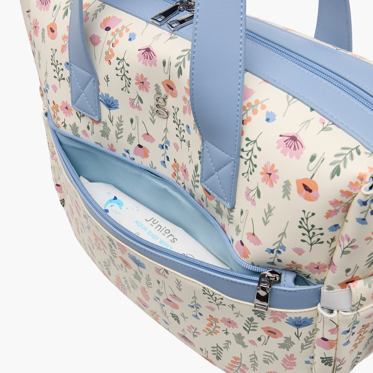 Giggles Flora Diaper Bag with Changing Mat