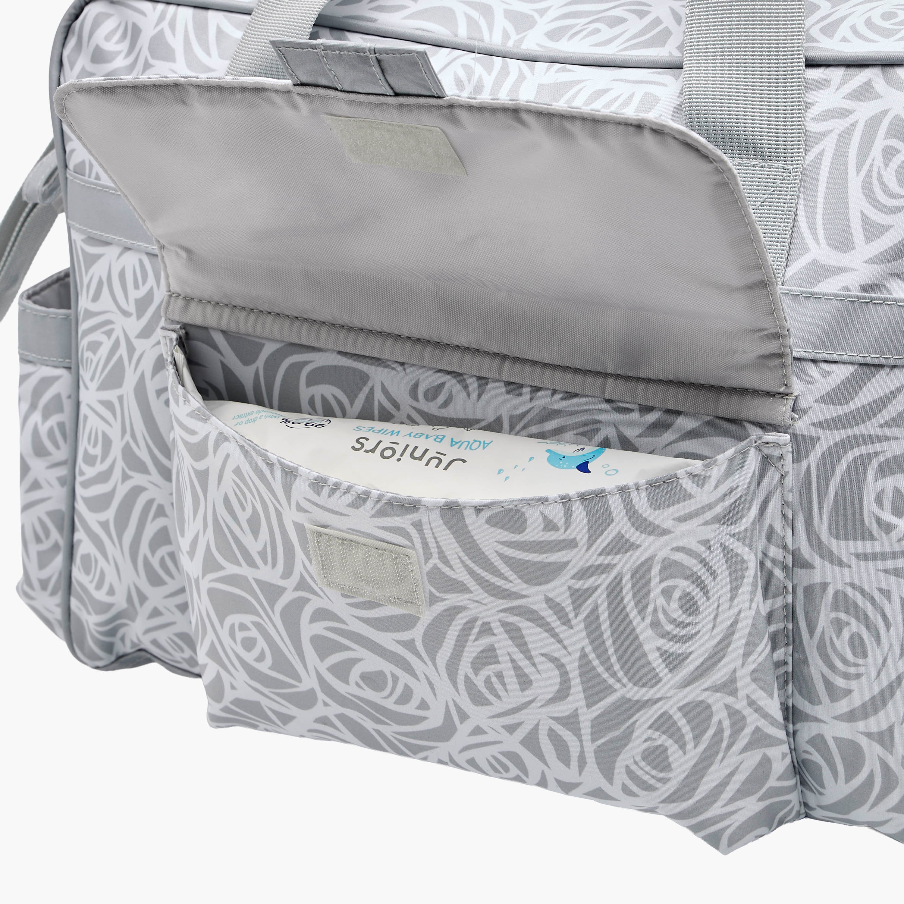 Juniors Diaper Bag with Abstract Rose Print, 38x13x28 cm