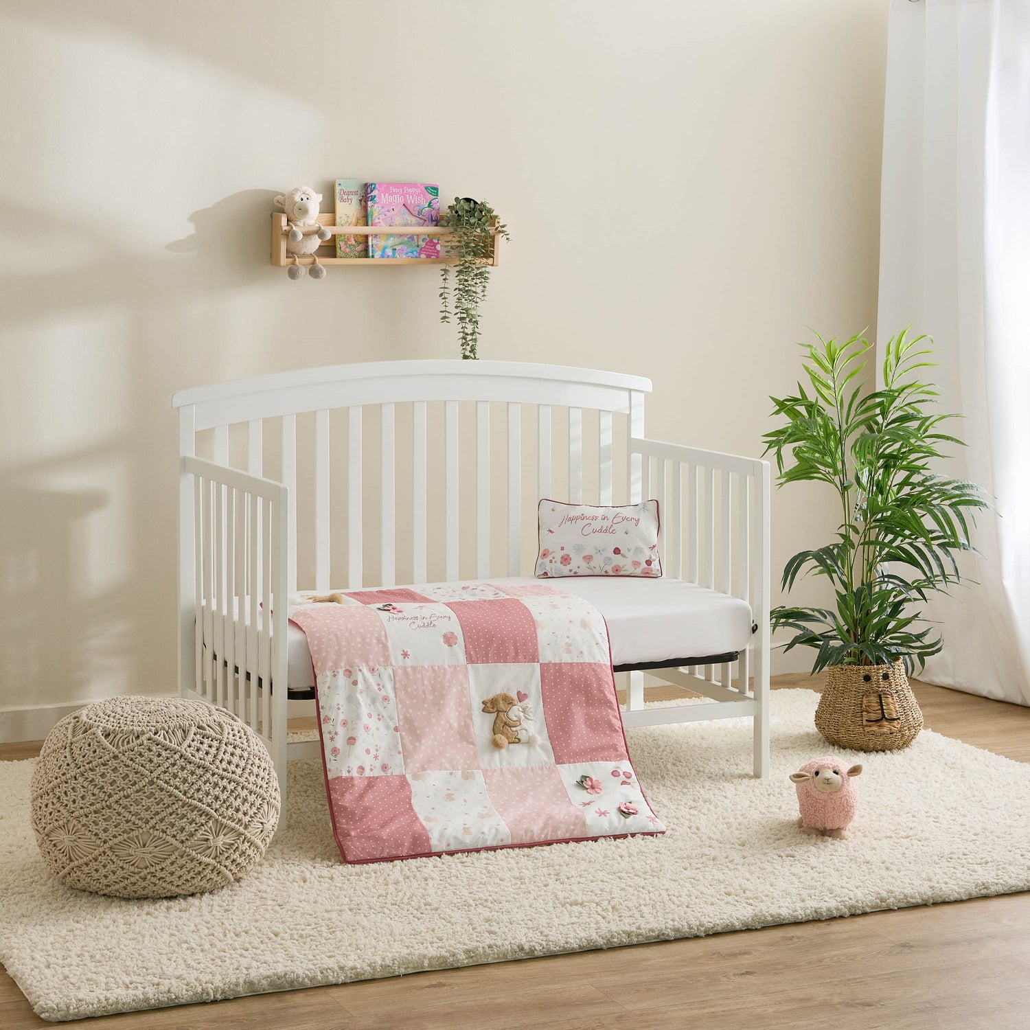 Juniors Baby Bedding Set with Bunny Print, 83x106 cm