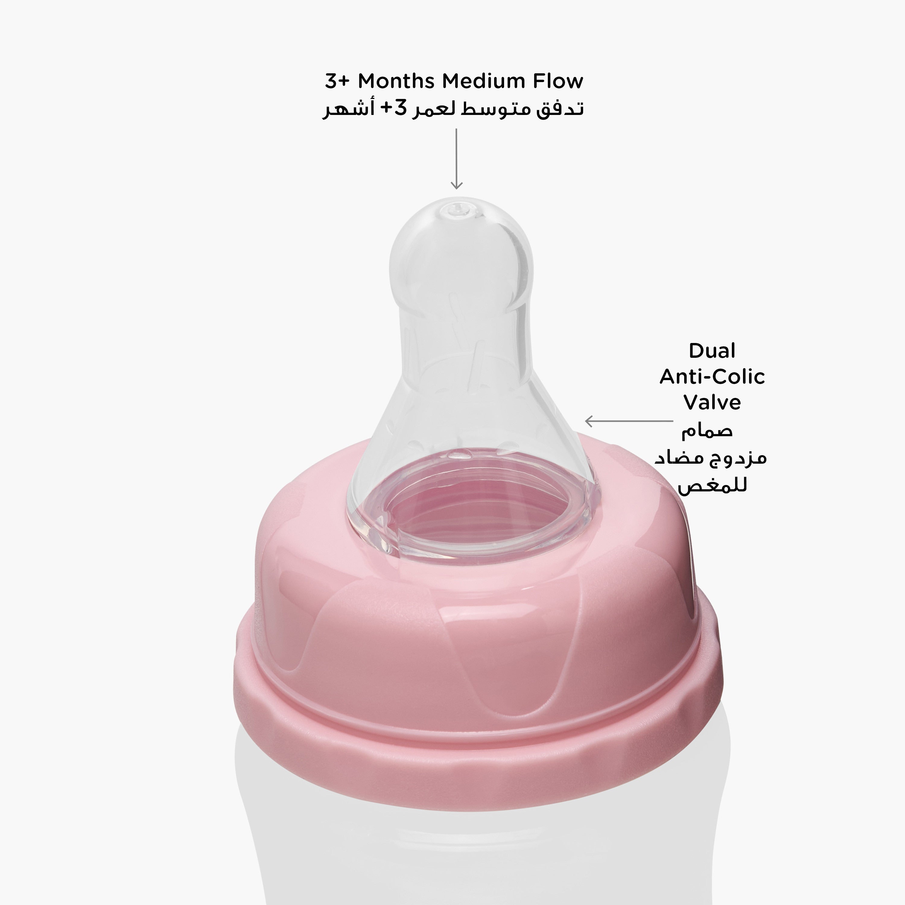 Pack of 3 Juniors Feeding Bottle with Anti-Colic Valve, 3 months+