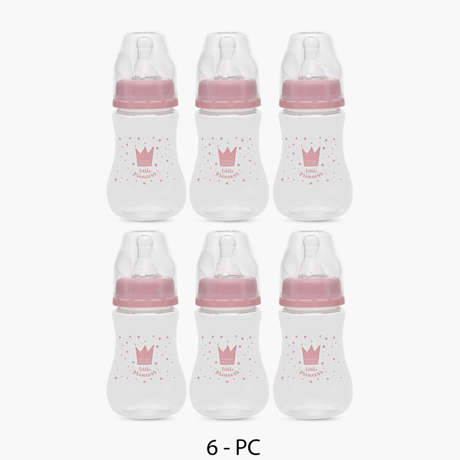 Pack of 6 Juniors Feeding Bottle with Anti-Colic Valve, 3 months+ - Feeding