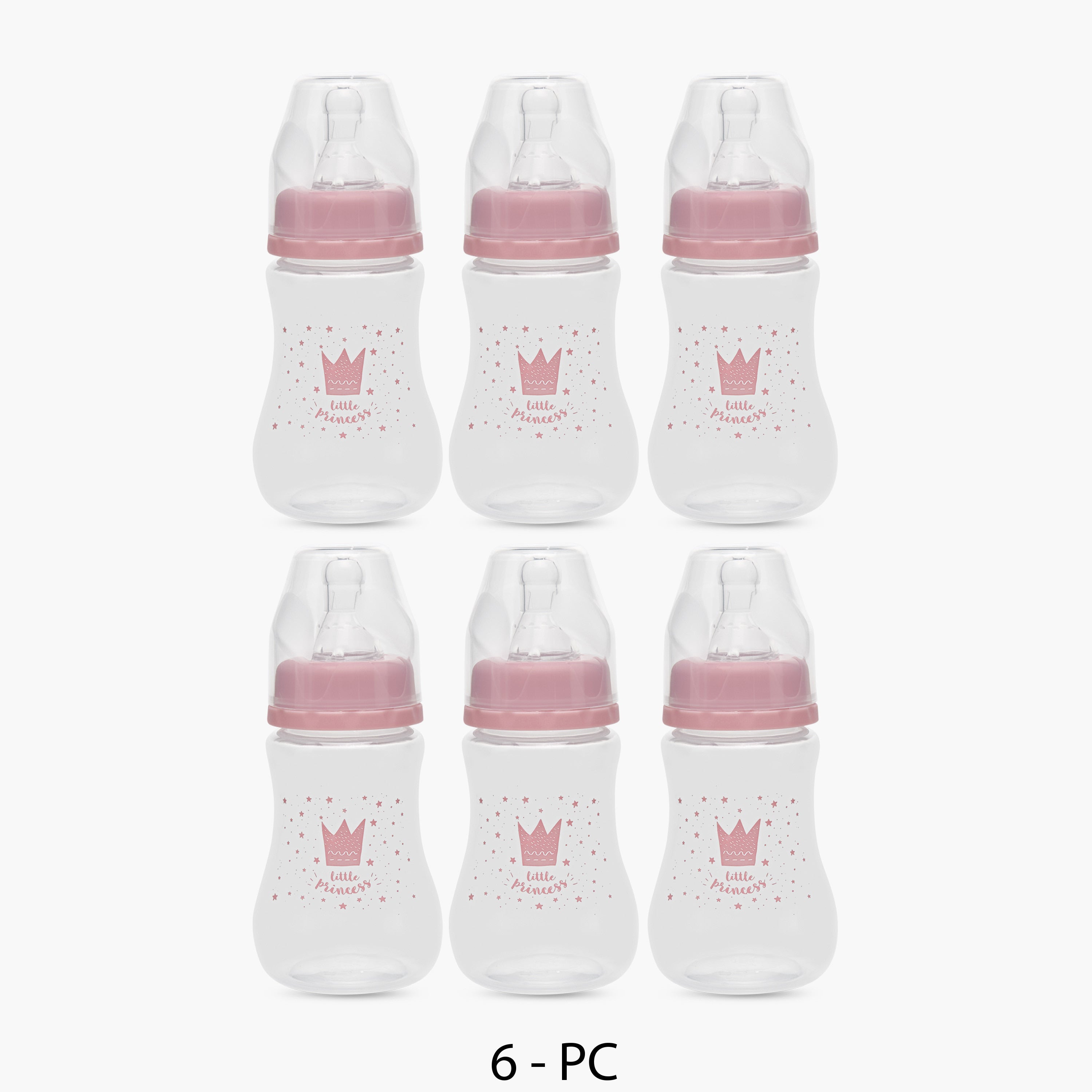 Pack of 6 Juniors Feeding Bottle with Anti-Colic Valve, 3 months+ - Feeding