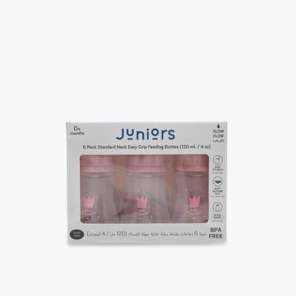 Pack of 6 Juniors Feeding Bottle with Anti-Colic Valve, 3 months+