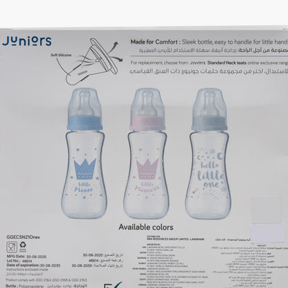 Pack of 3 Juniors Feeding Bottle with Anti-Colic Valve, 3 months+
