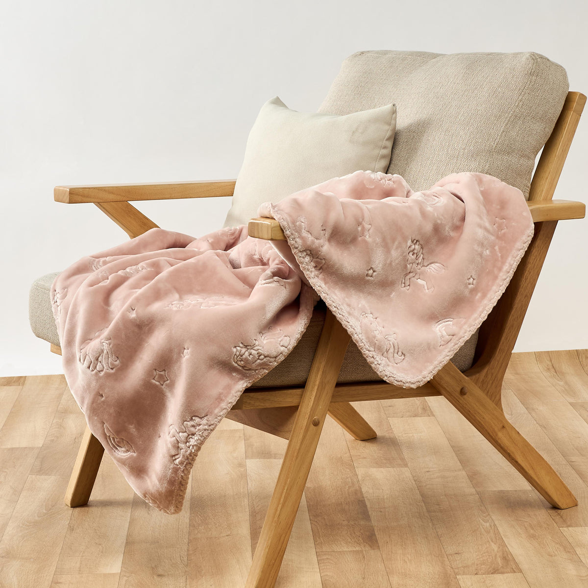 Juniors Receiving Blanket with Unicorn Embossing, 80x100 cm