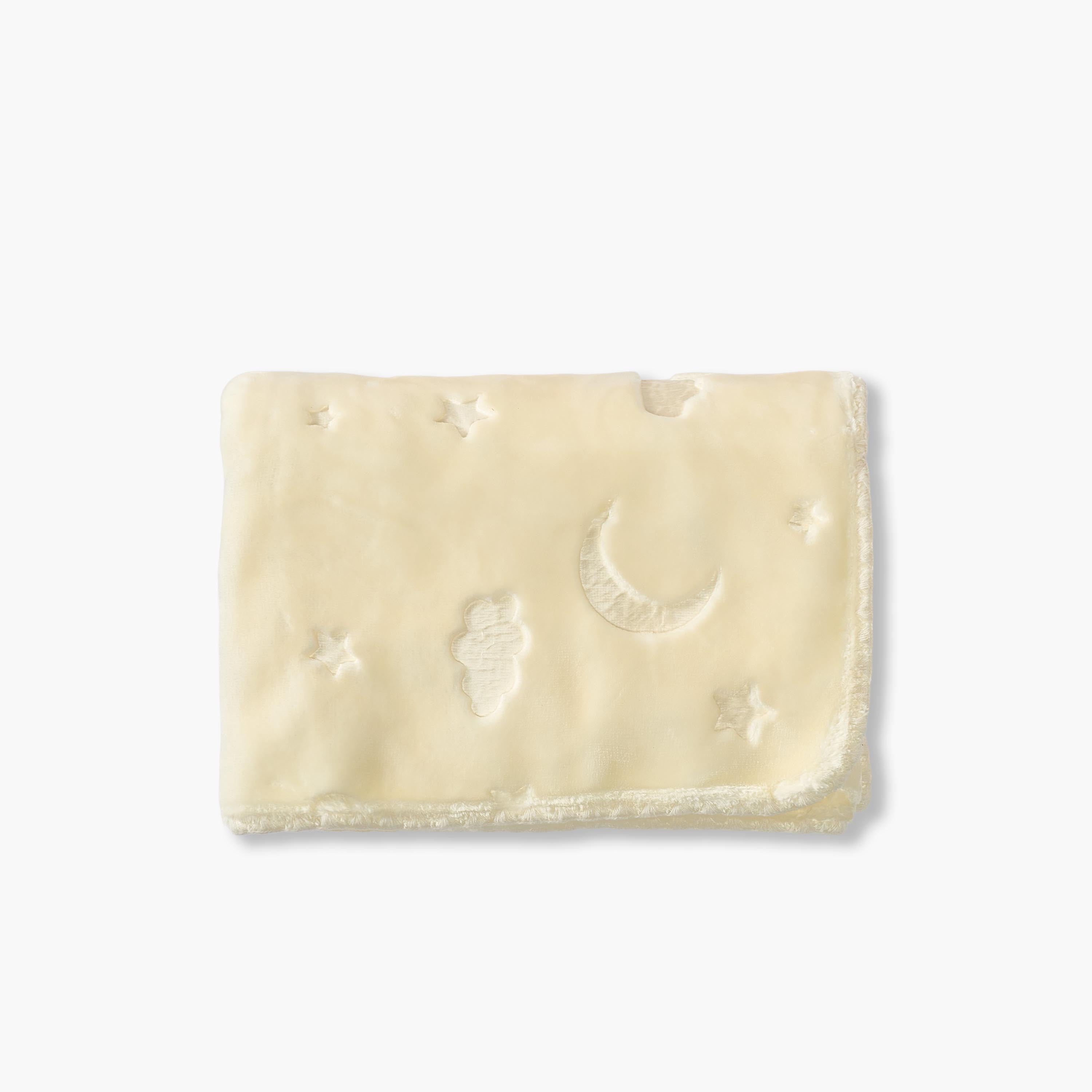 Juniors Receiving Blanket with Embossed Moon and Star, 80x100 cm