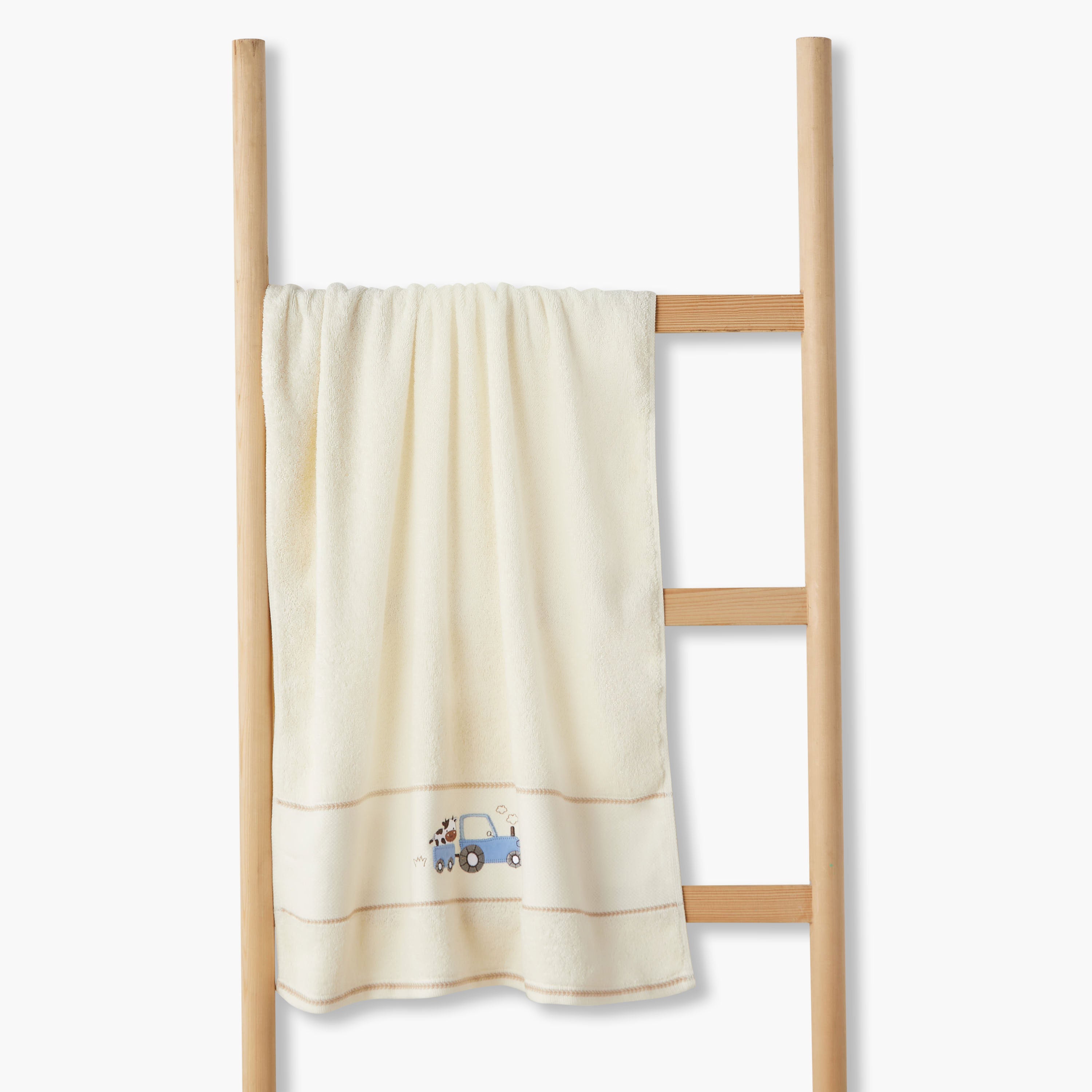 Juniors 120x60 Baby Towel with Farmhouse Embroidery color swatch