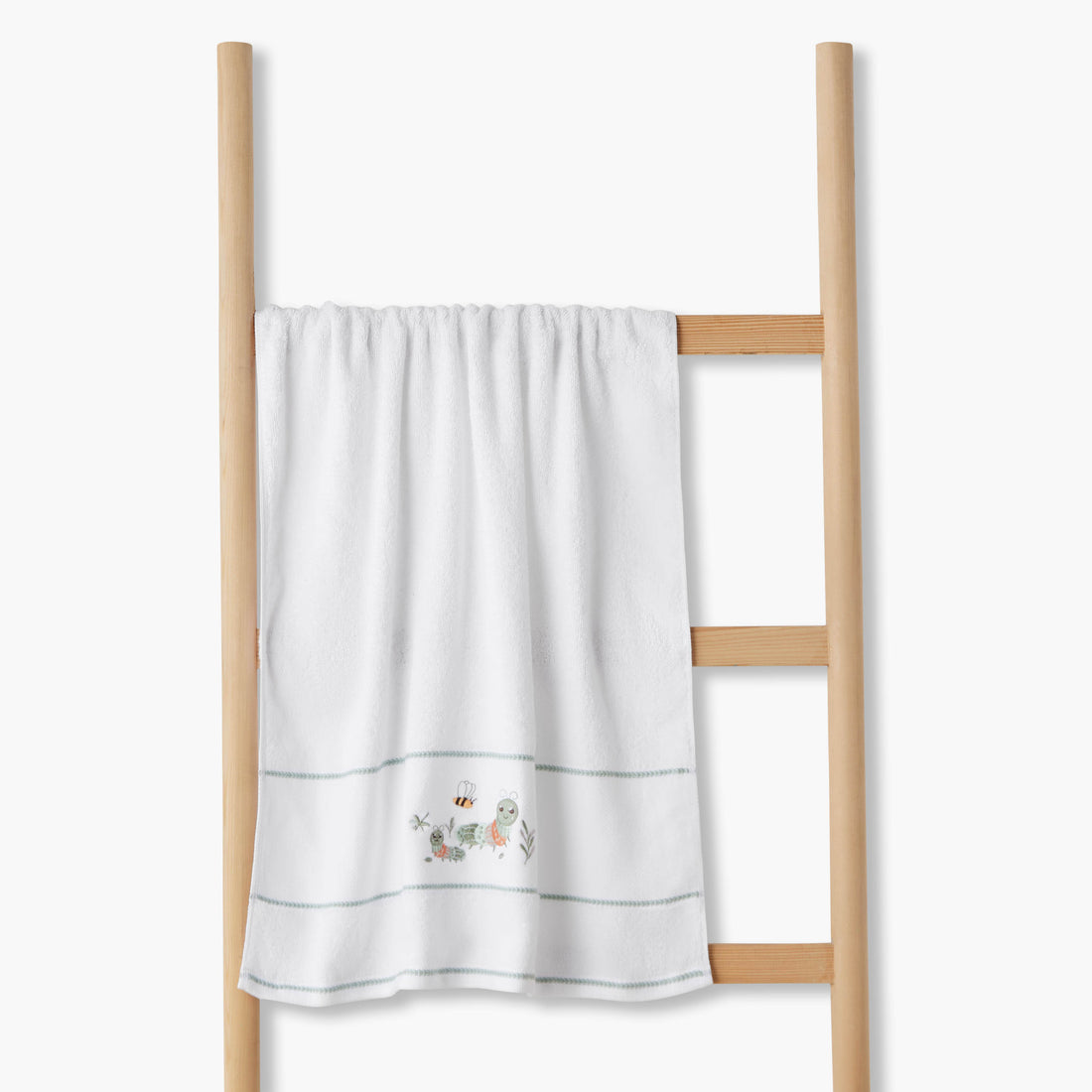 Juniors 120x60 Baby Towel with Caterpillar Embroidery - HomeBabyBath &amp; CareTowels