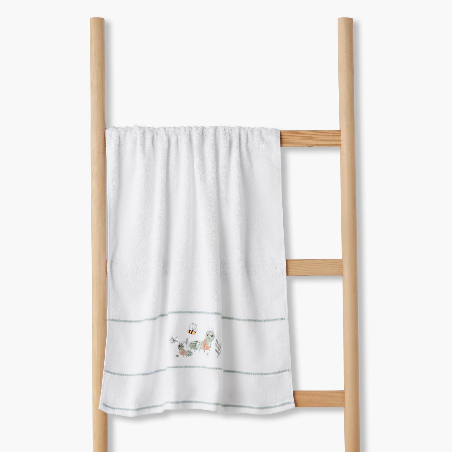 Juniors 120x60 Baby Towel with Caterpillar Embroidery - HomeBabyBath &amp; CareTowels