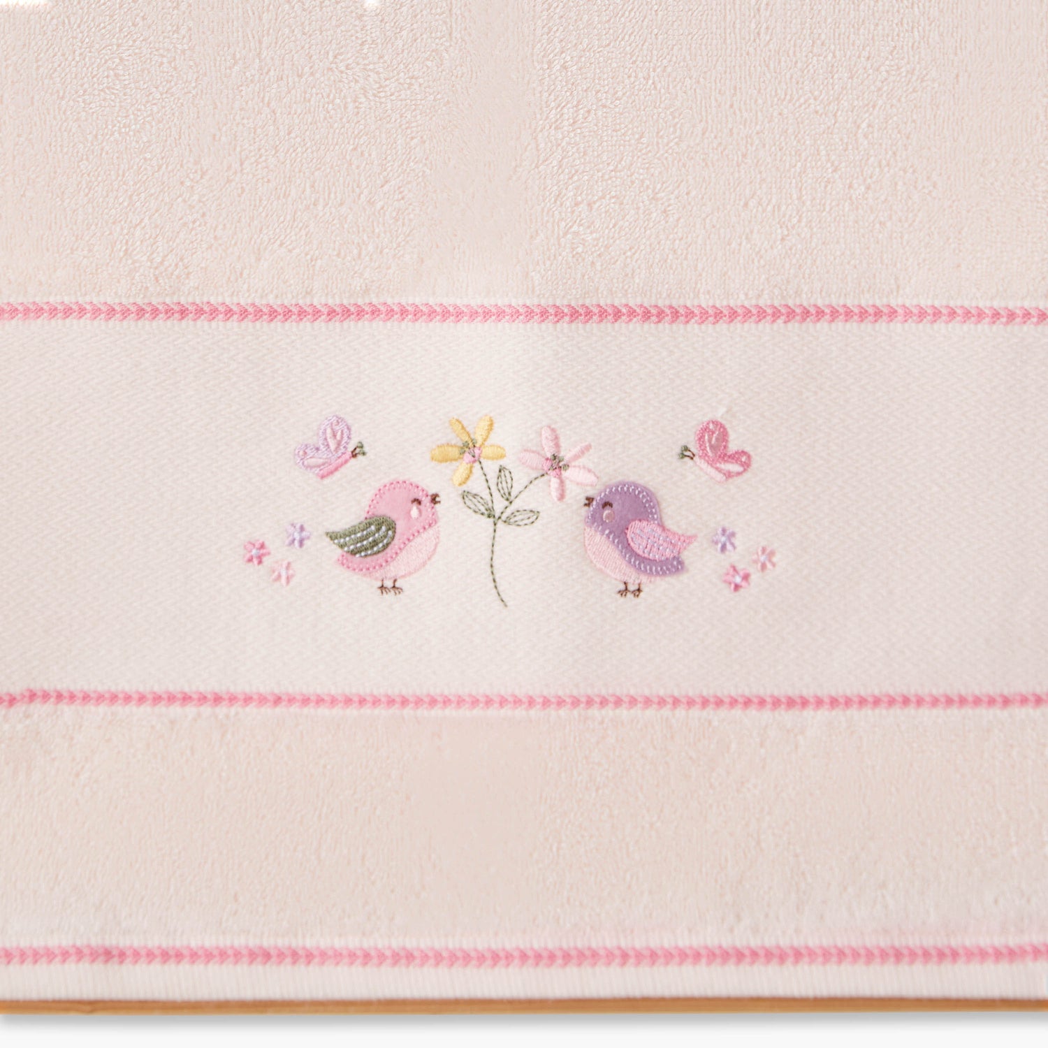 Juniors 60x120 cm Baby Towel with Bird Embroidery