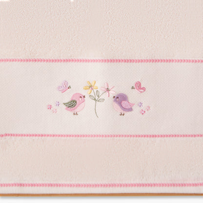 Juniors 60x120 cm Baby Towel with Bird Embroidery
