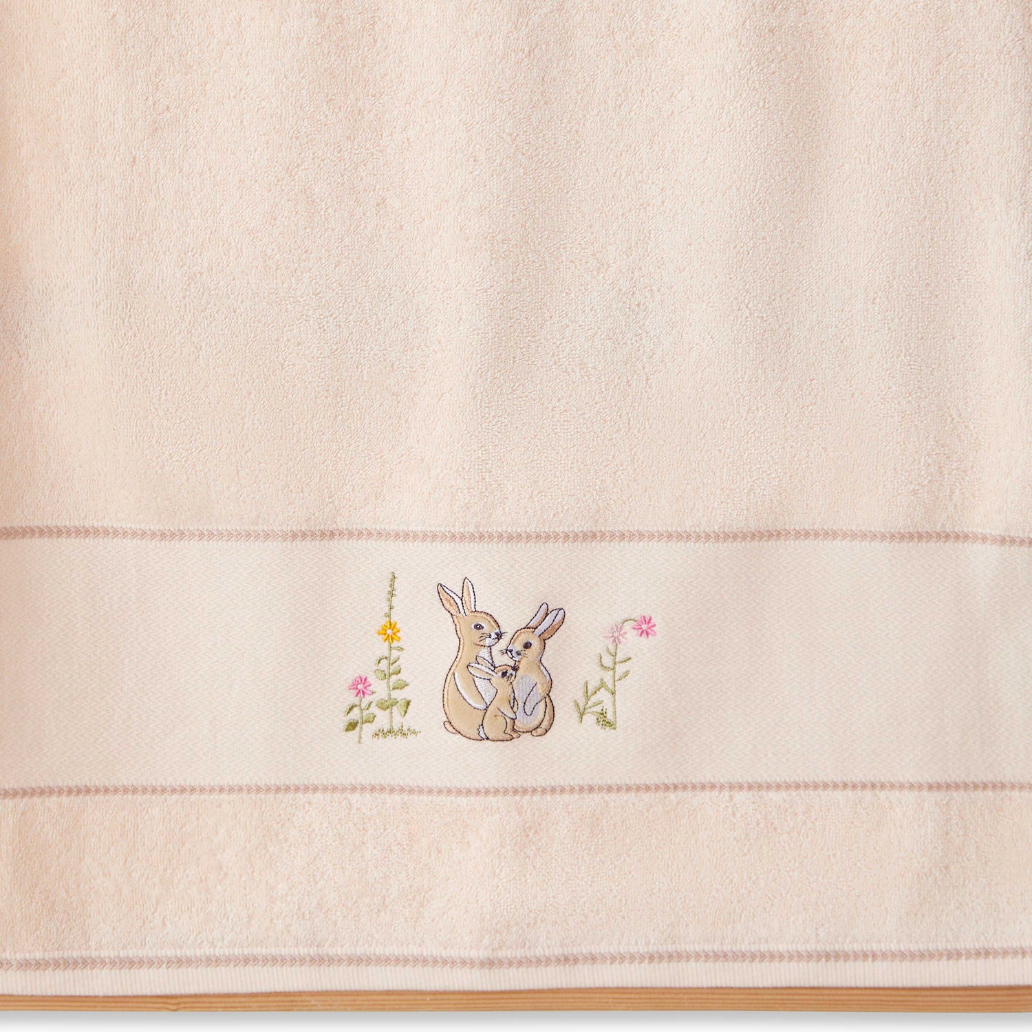 Juniors 60x120 cm Baby Towel with Bunny Embroidery