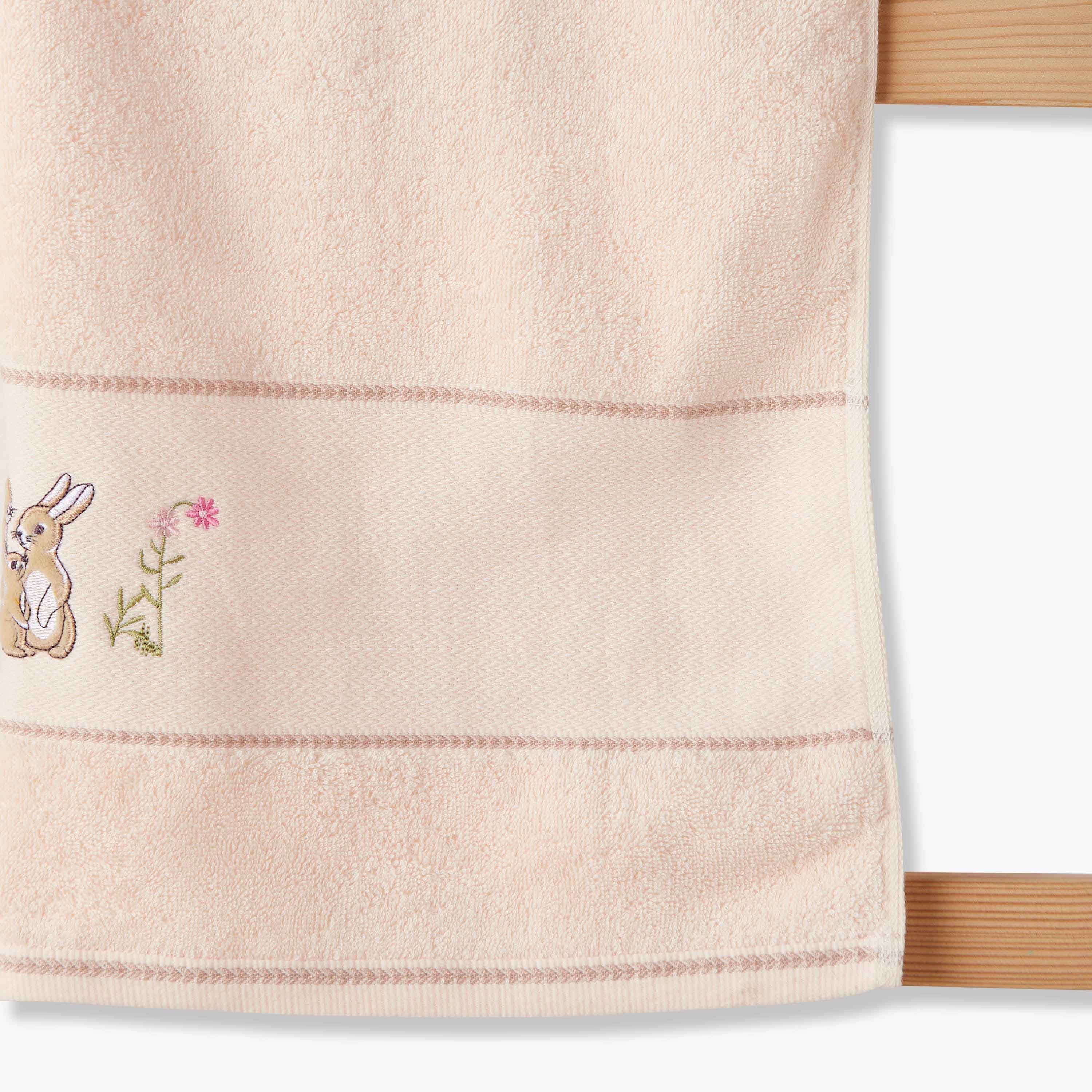 Juniors 60x120 cm Baby Towel with Bunny Embroidery