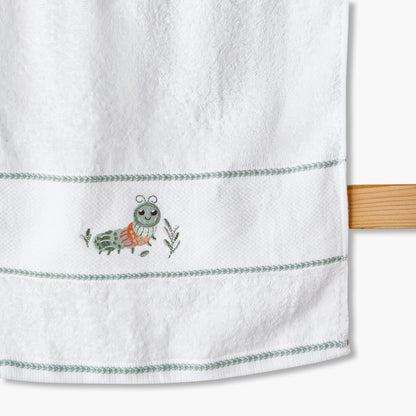 Juniors 38x76 cm Baby Towel with Caterpillar Embroidery