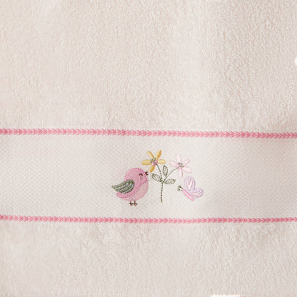 Juniors 38x76 cm Baby Towel with Bird Embroidery
