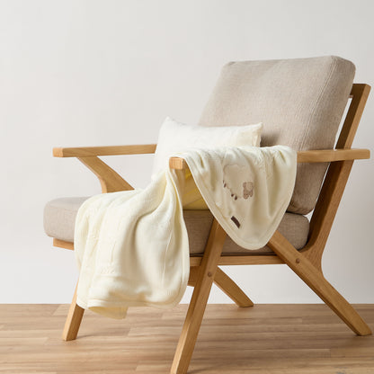 Giggles Receiving Blanket with Sheep Applique