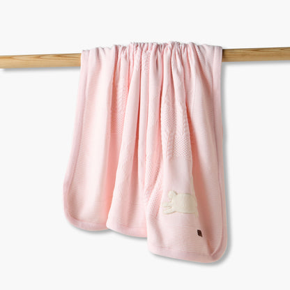 Giggles Receiving Blanket with Bunny Applique