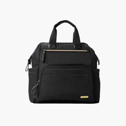 SkipHop Solid Diaper Backpack with Padded Shoulder Straps - Black