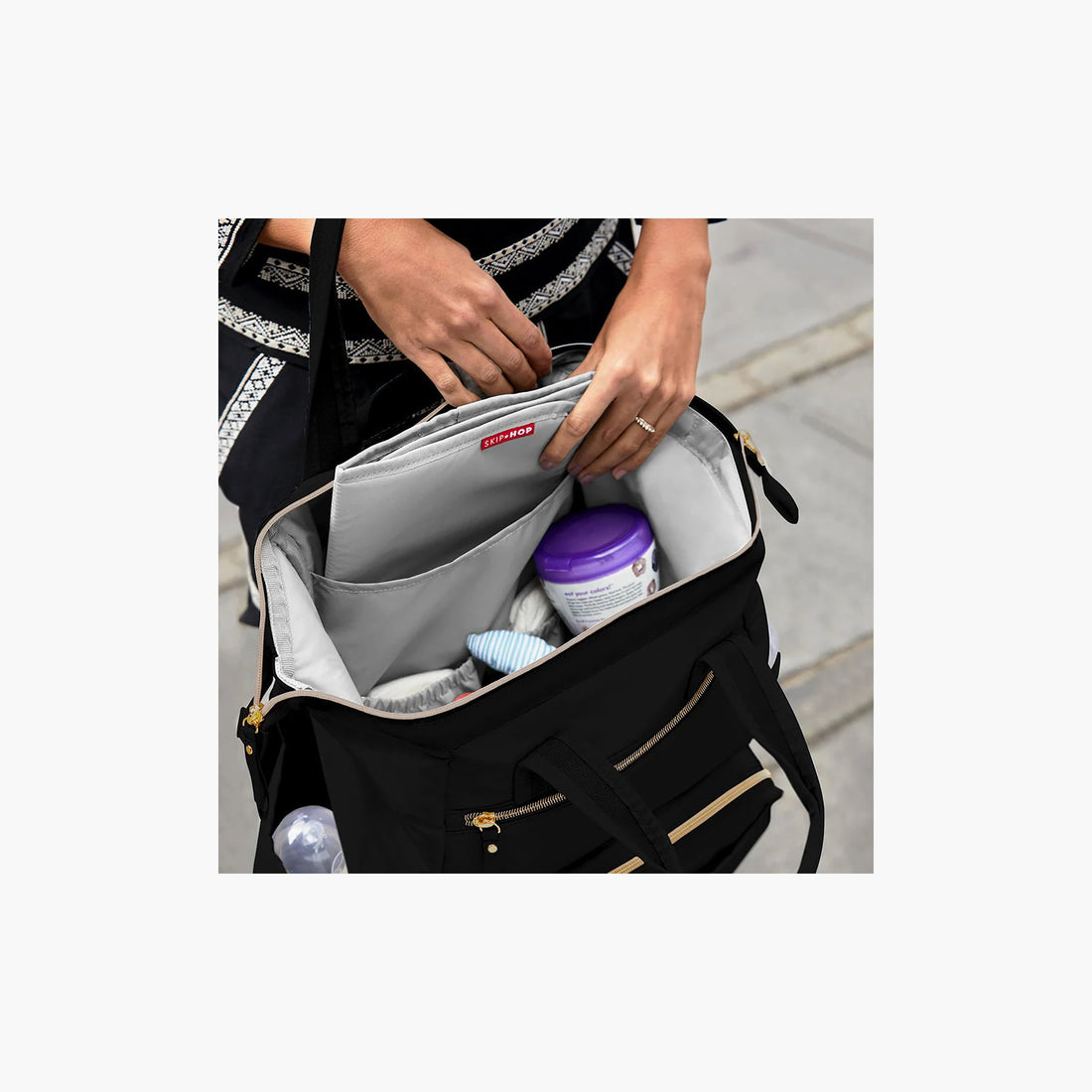 SkipHop Solid Diaper Backpack with Padded Shoulder Straps