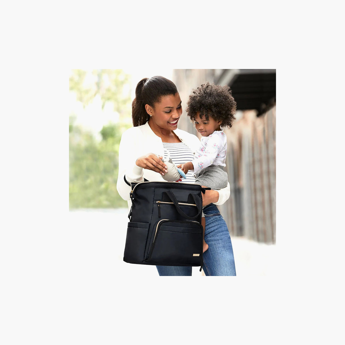 SkipHop Solid Diaper Backpack with Padded Shoulder Straps