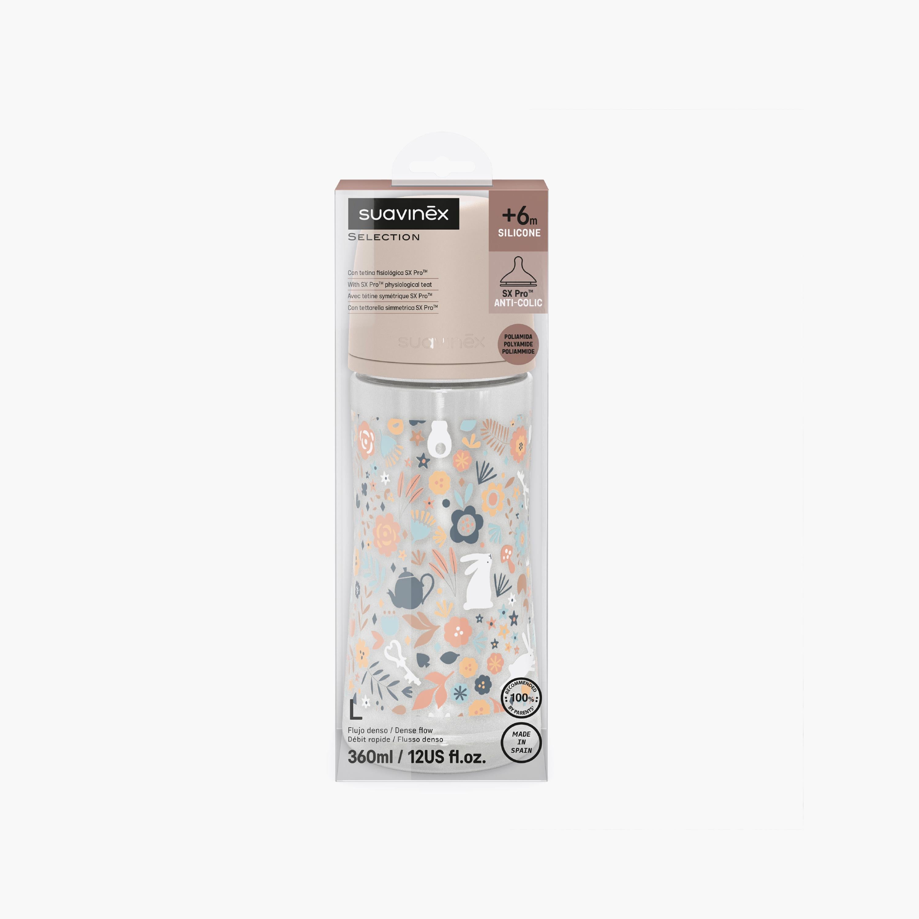 Suavinex Polyamide Slow Flow Feeding Bottle with Teat - 360 ml