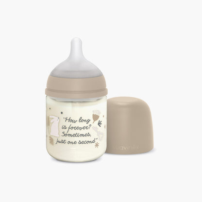 Suavinex Glass Slow Flow Feeding Bottle with Teat - 120 ml - HomeBabyFeedingFeeding BottlesBottles &amp; Teats