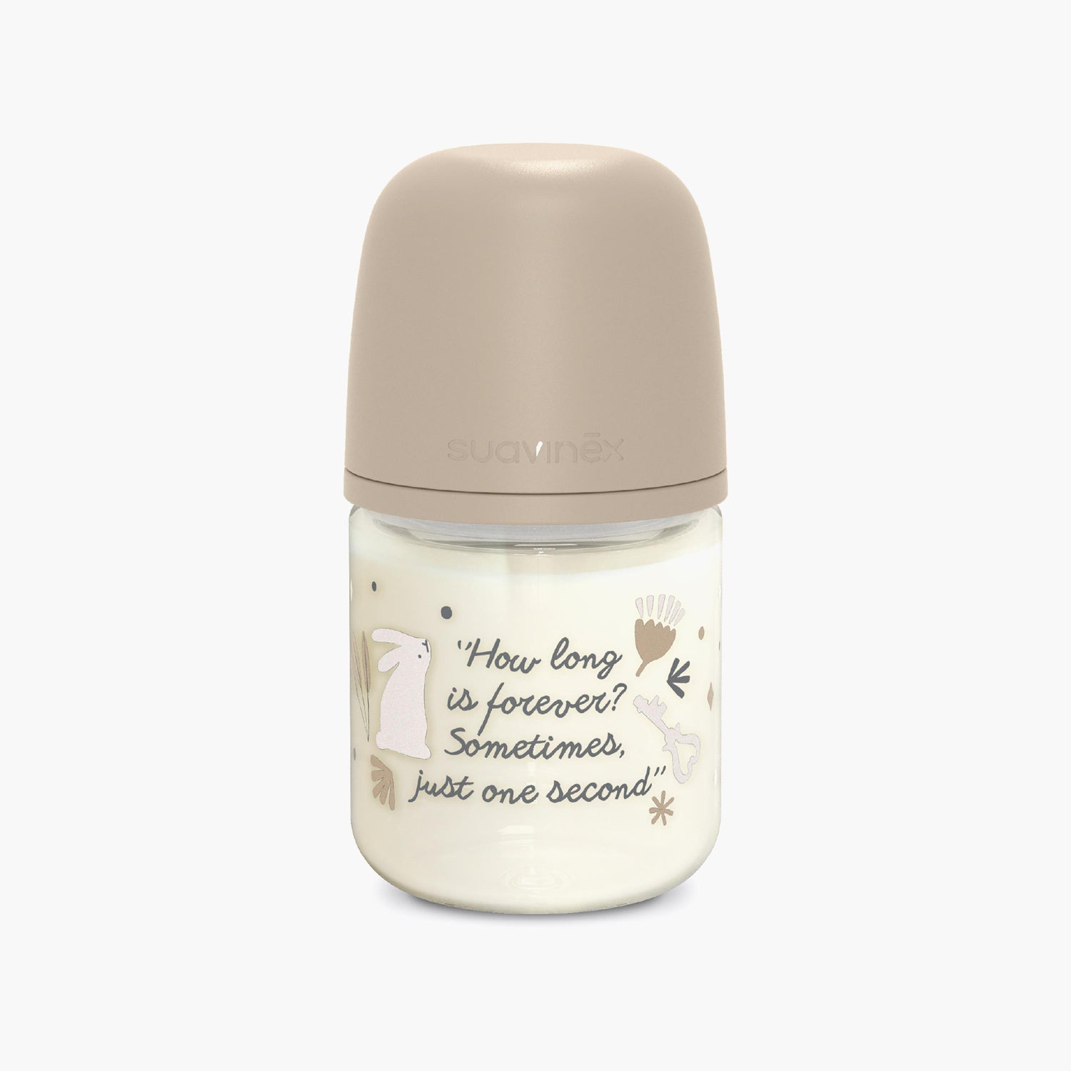 Suavinex Glass Slow Flow Feeding Bottle with Teat - 120 ml - Feeding