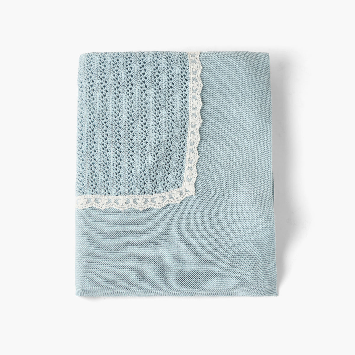 Giggles Cotton Lace Trim Blanket - 100x80 cm