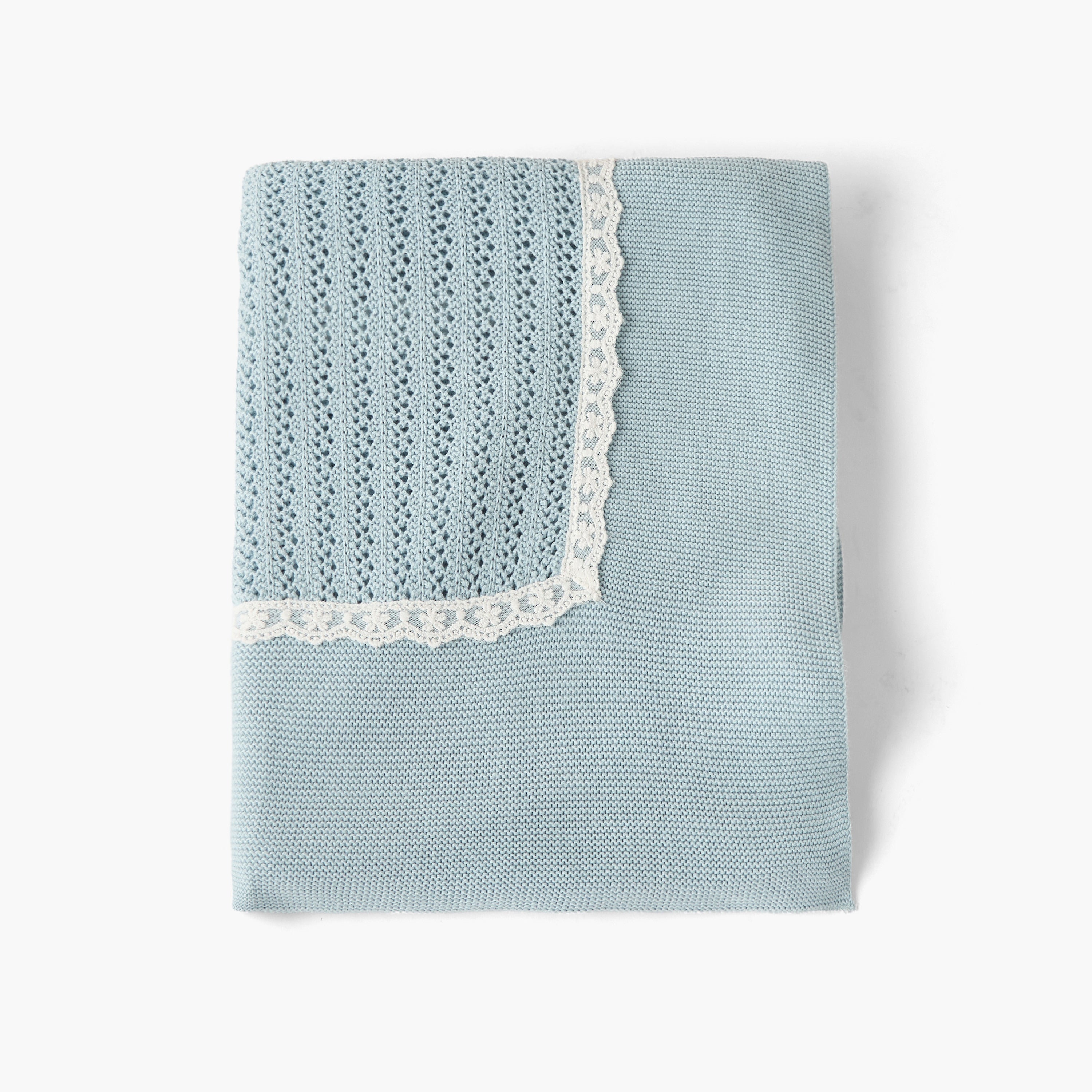 Giggles Cotton Lace Trim Blanket - 100x80 cm