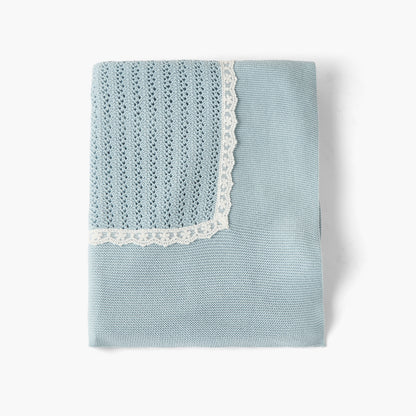 Giggles Cotton Lace Trim Blanket - 100x80 cm